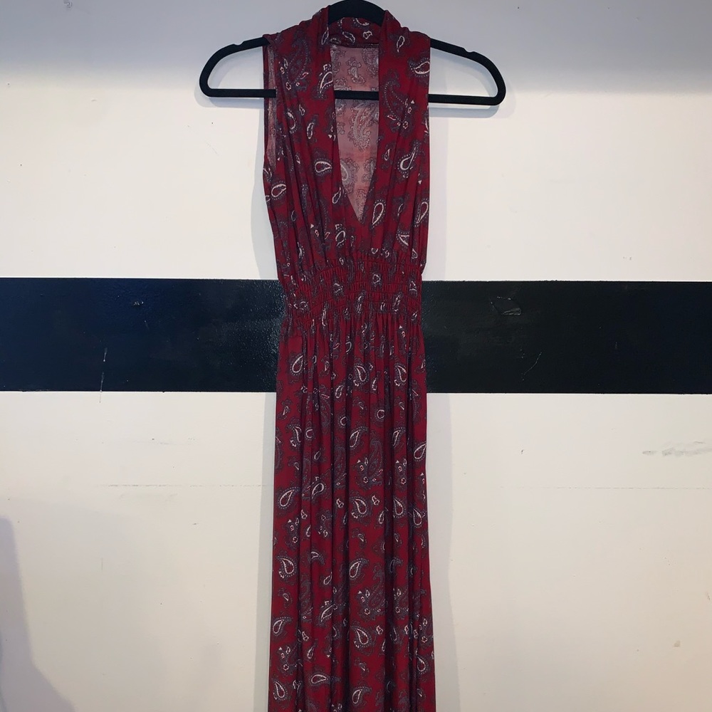 Red maxi dress